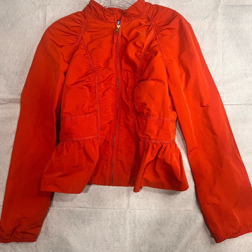 BCBG Maxazria Ladies Cropped Rouge Jacket Burnt Orange